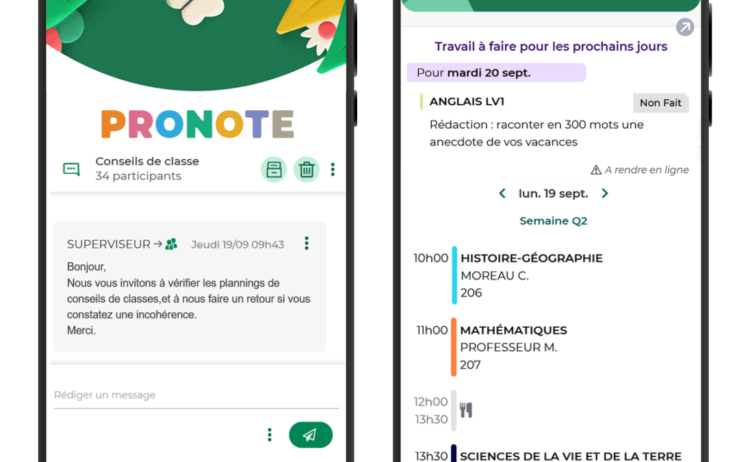 Guide : Connecter l’appli Pronote à son compte