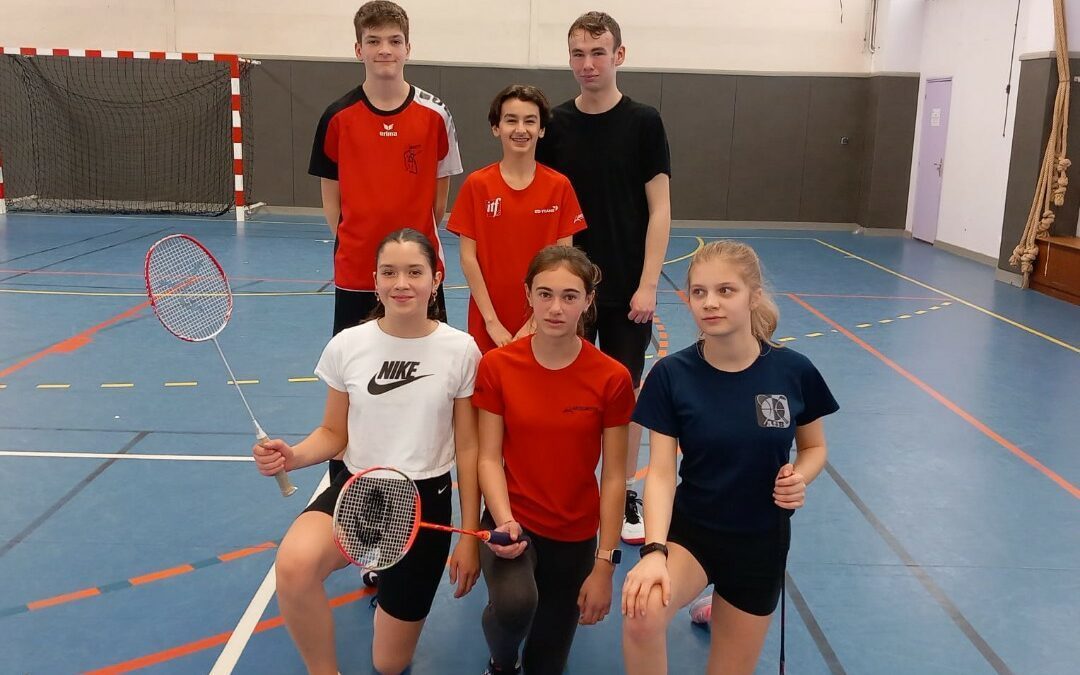 Mercredi 22 mars : L’équipe de badminton est championne départementale UNSS