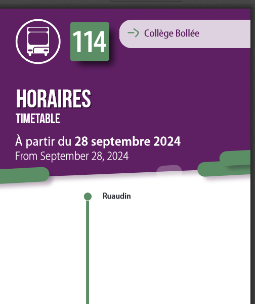 Changement des horaires de la setram